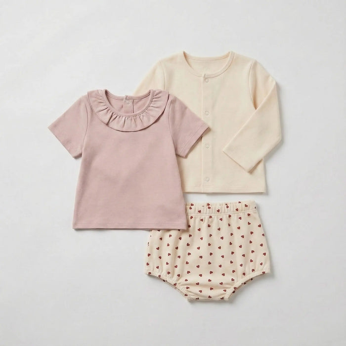 COMPLETO 3 PEZZI BEBÈ IN JERSEY LEGGERO PETIT BATEAU Petit Bateau