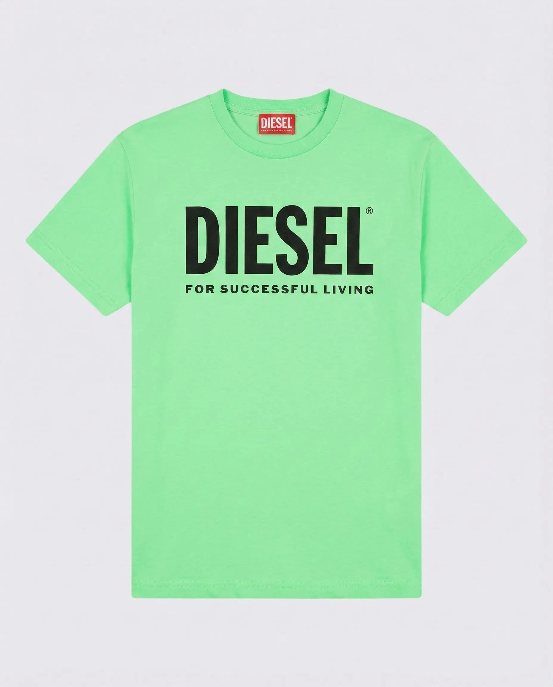 T Shirt Diesel | Verde Fluo con Logo | Outlet Diesel