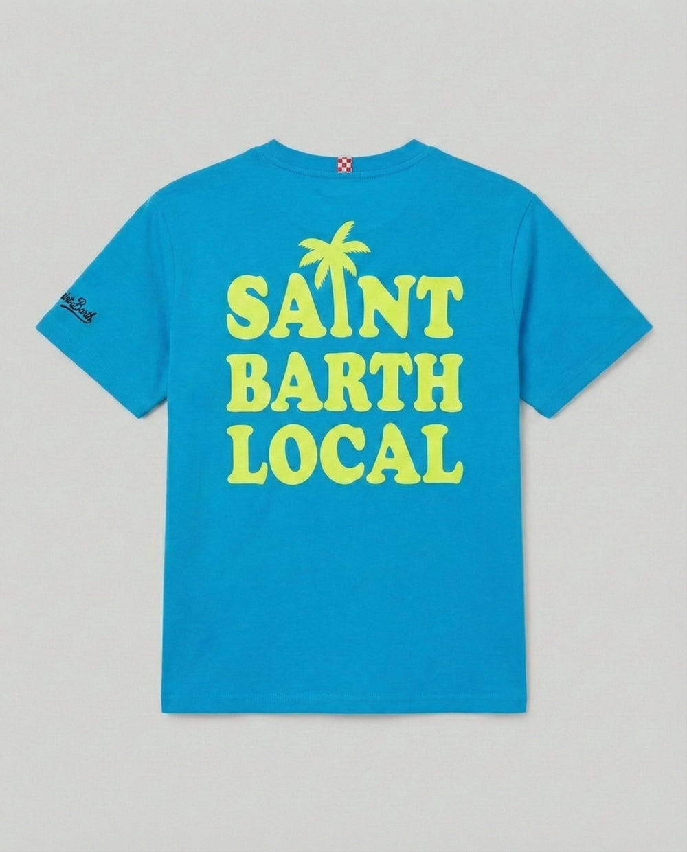 T Shirt Azzurra Con Stampa Local | Mc2 Saint Barth Mc2 Saint Barth
