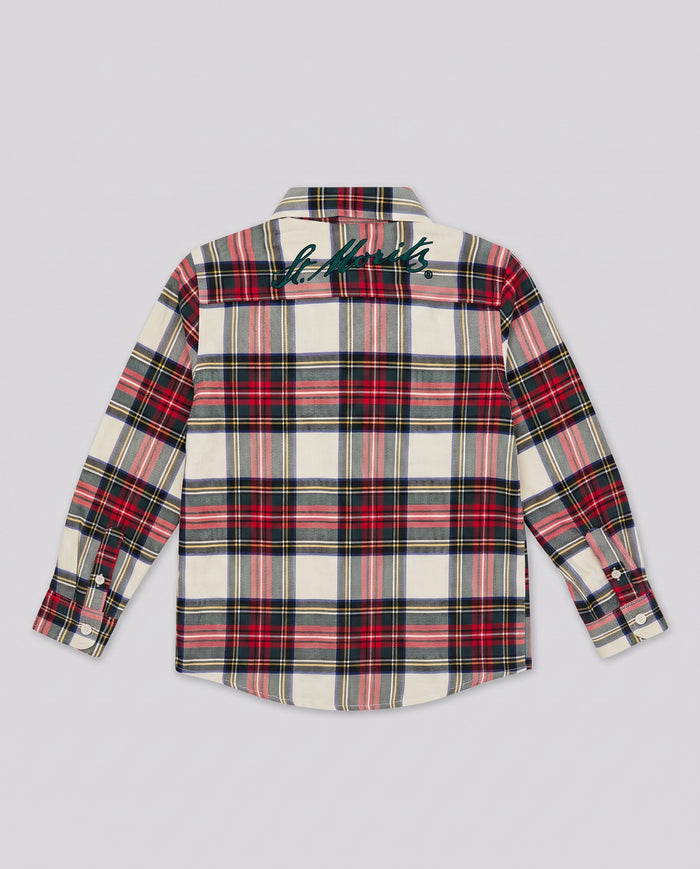 Camicia Saint Barth Kids Flanella St Moritz Tartan – fronte