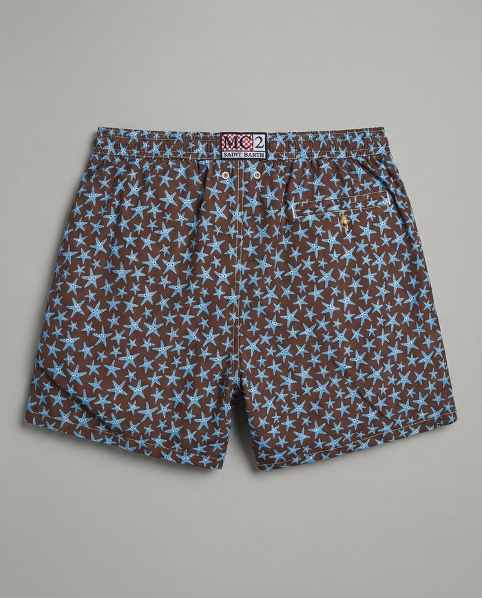 Costume Marrone Uomo Stampa Stelle Marine | Mc2 Saint Barth Mc2 Saint Barth