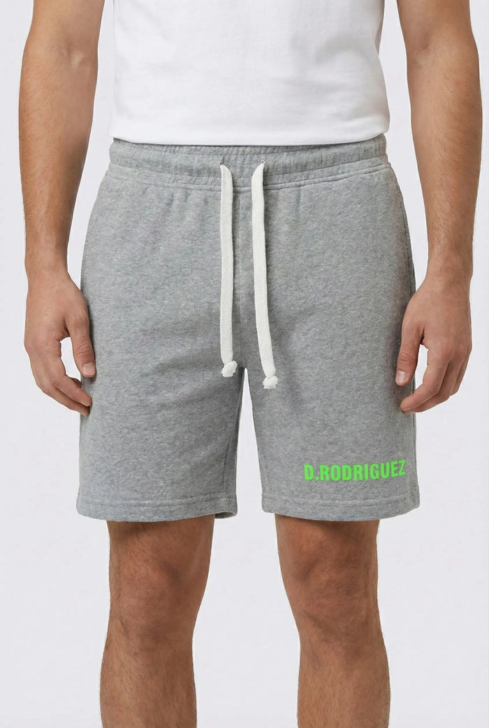 Pantaloncini Diego Rodriguez Uomo | Logo Verde Fluo | Grigio Diego Rodriguez