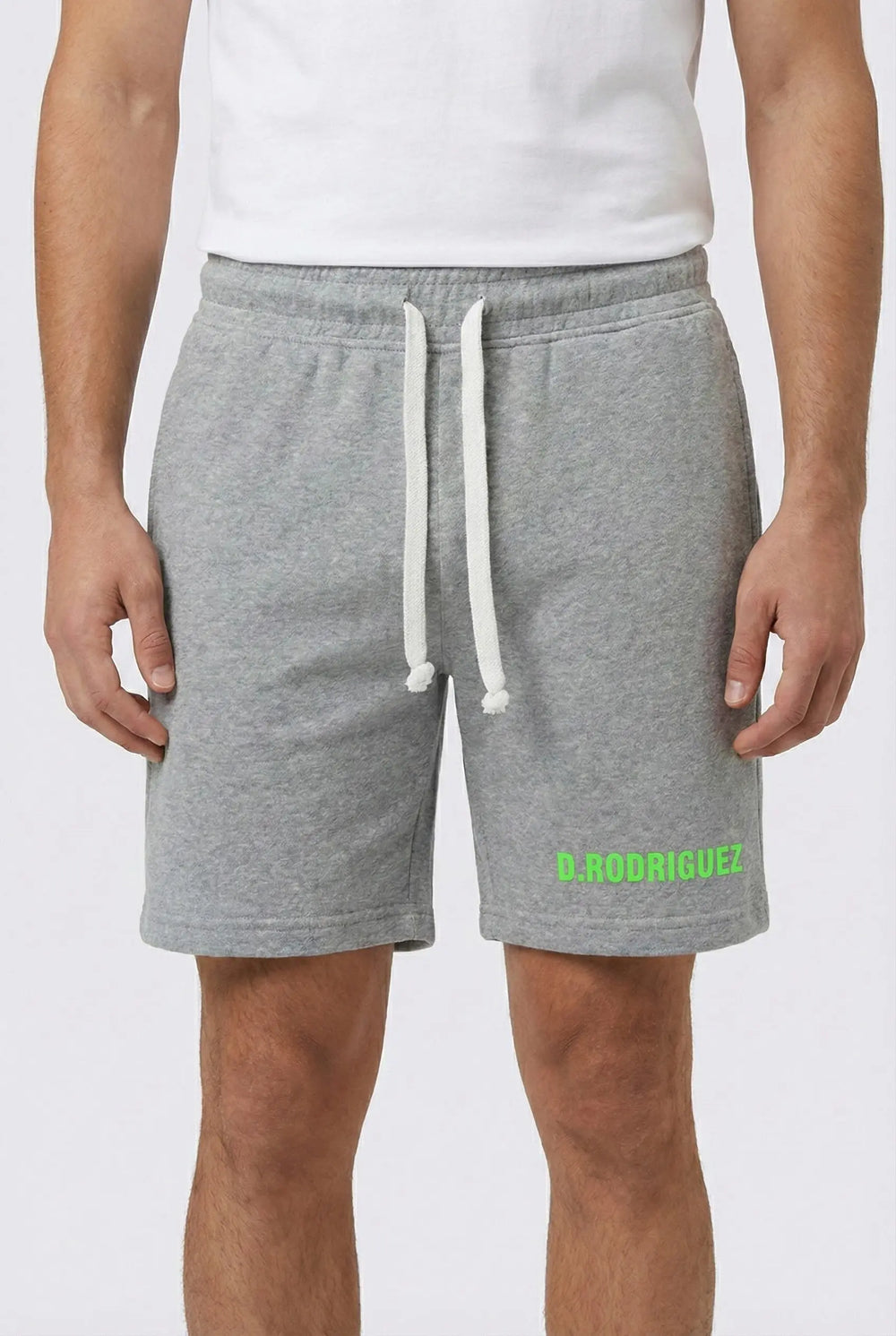 Pantaloncini Diego Rodriguez Uomo | Logo Verde Fluo | Grigio Diego Rodriguez