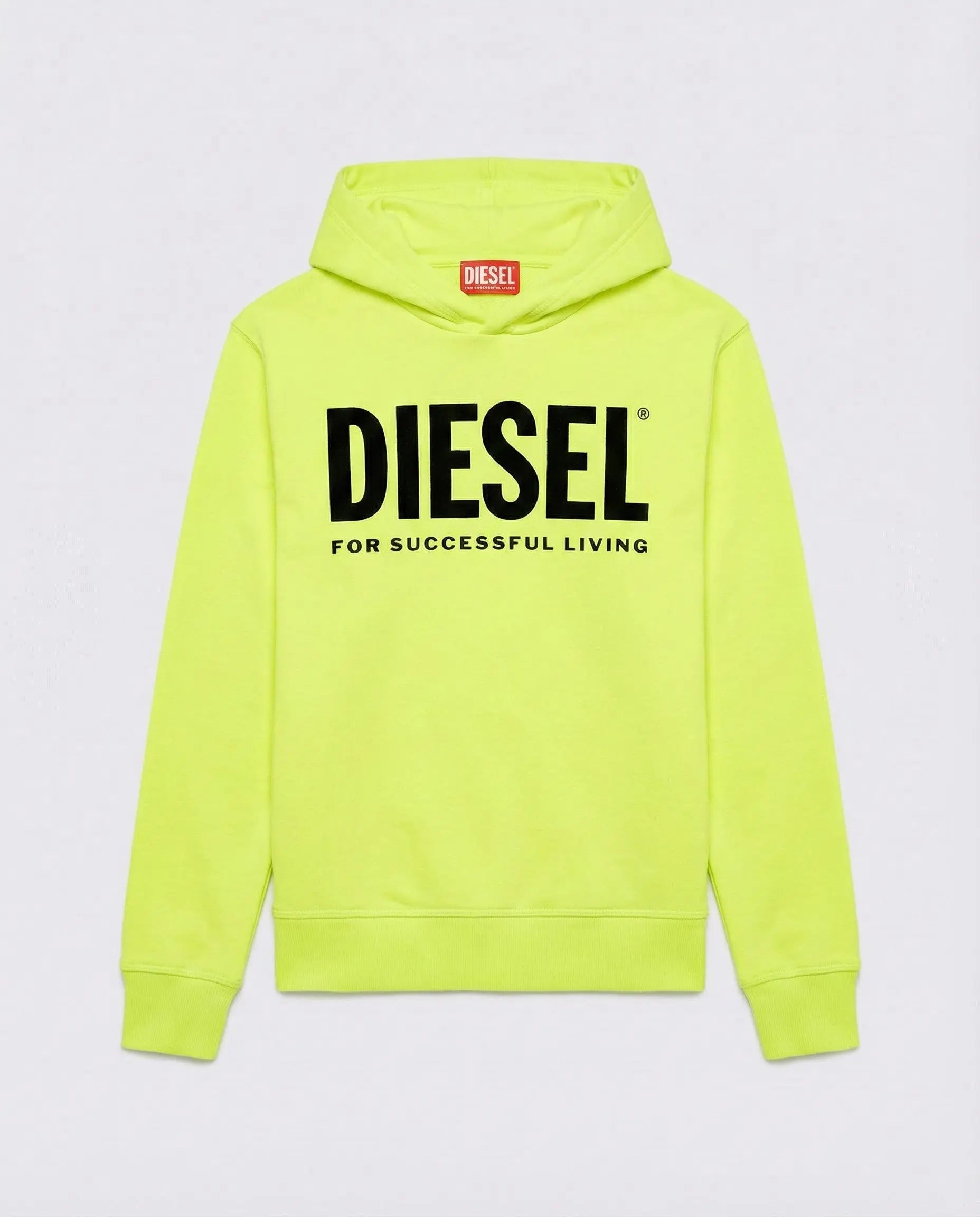Felpa Diesel | Giallo Fluo con Logo | Outlet Diesel