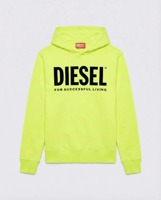 Felpa Diesel | Giallo Fluo con Logo | Outlet Diesel