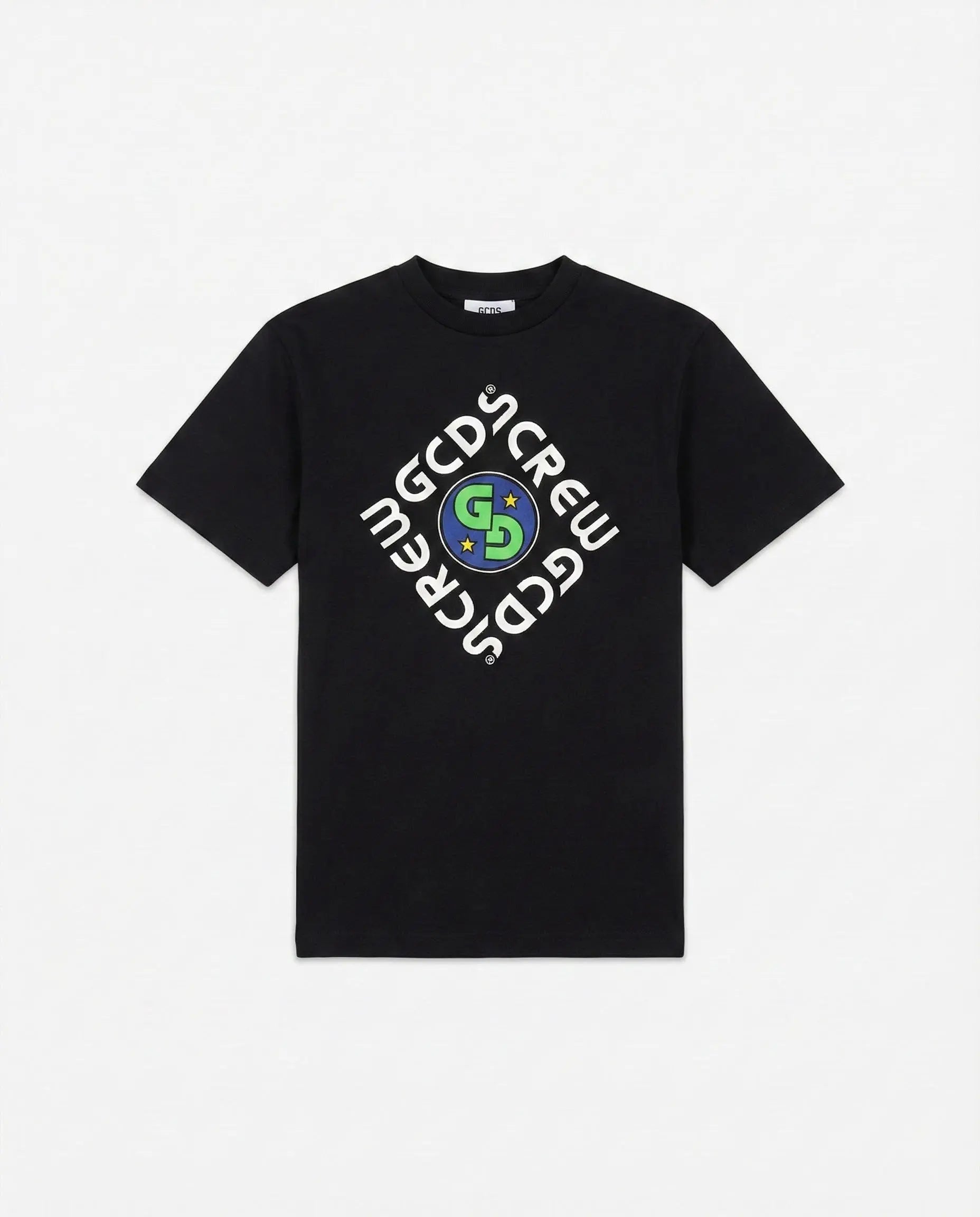 T Shirt Gcds Bambino | Logo GCDS Crew | Nero GCDS