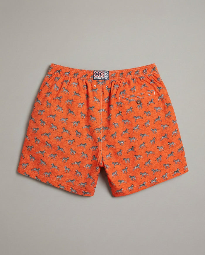 Costume Arancio Uomo Mc2 Saint Barth | Stampa Zebra Mc2 Saint Barth