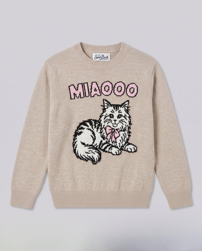 Maglione Saint Barth Kids Cat Miao – fronte