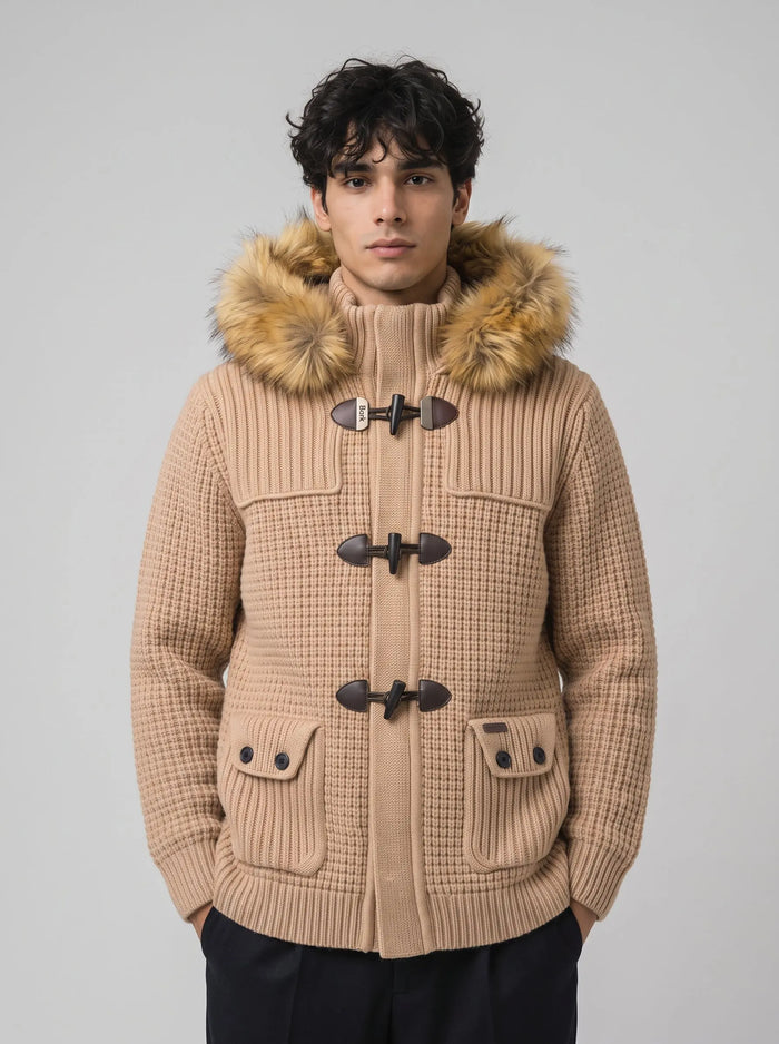 Giacchetto Bark Camel con Pelliccia | Uomo Donna