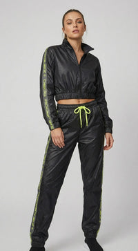 Tuta Diego Rodriguez Donna | Nylon | Banda Logo Verde Fluo Diego Rodriguez