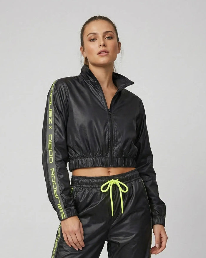 Tuta Diego Rodriguez Donna | Nylon | Banda Logo Verde Fluo Diego Rodriguez