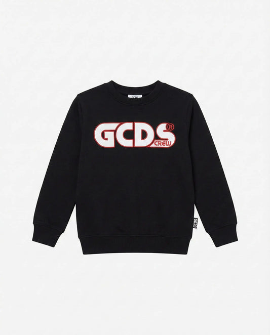 FELPA GCDS BASIC NERO/ROSSO GCDS