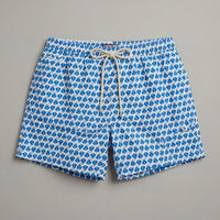 Costume Uomo Bianco MC2 Saint Barth | Stampa Razze Azzurre Mc2 Saint Barth