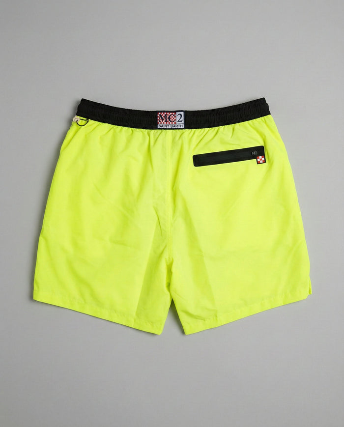 Costume Uomo Mc2 Saint Barth | Zip Giallo Fluo Mc2 Saint Barth