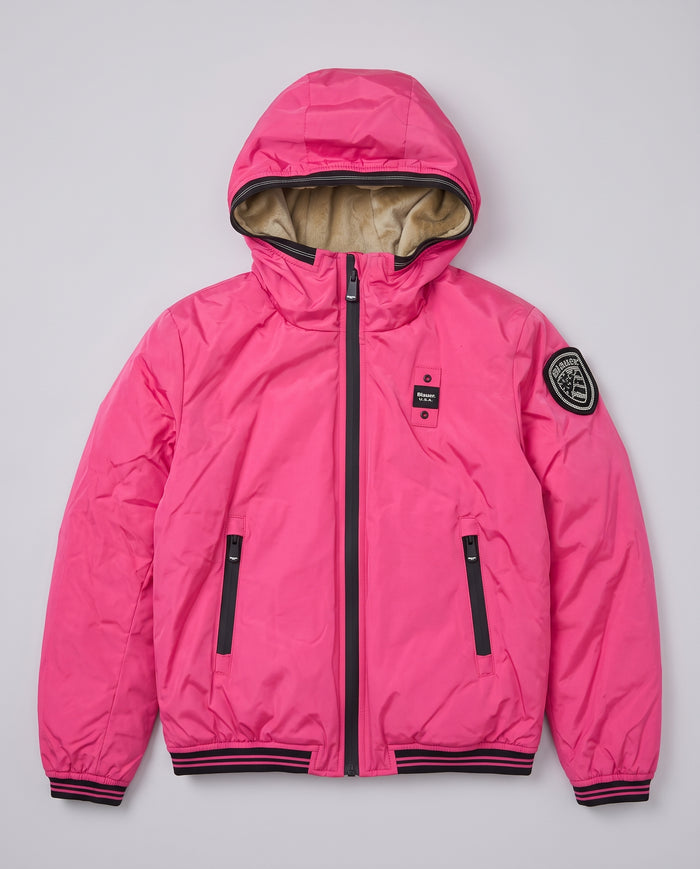 Giubbotto Blauer Kids fucsia da bambina 8 anni – fronte