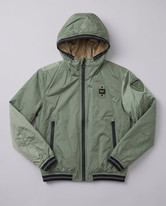 Giubbotto Blauer Kids verde militare da bambino 8 anni – fronte