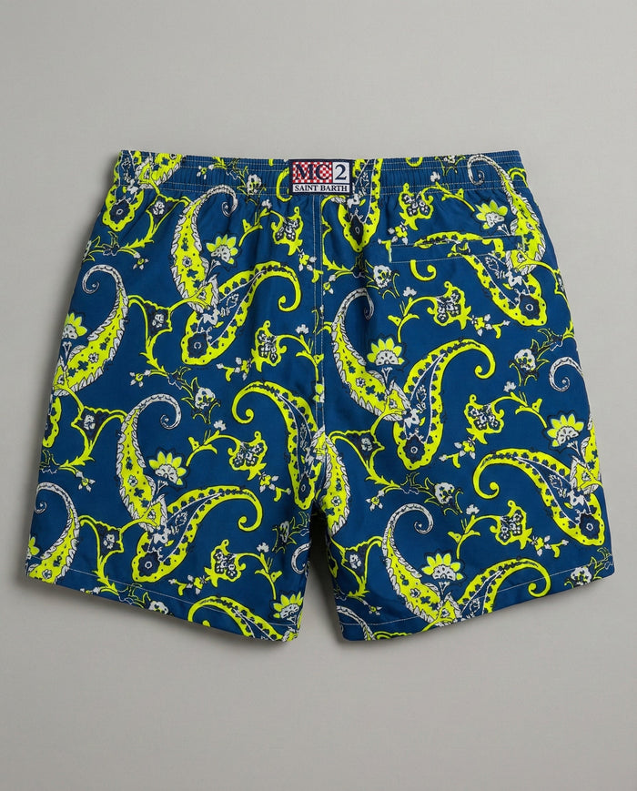 Costume Blu Uomo Mc2 Saint Barth | Stampa Bandana Gialla Mc2 Saint Barth