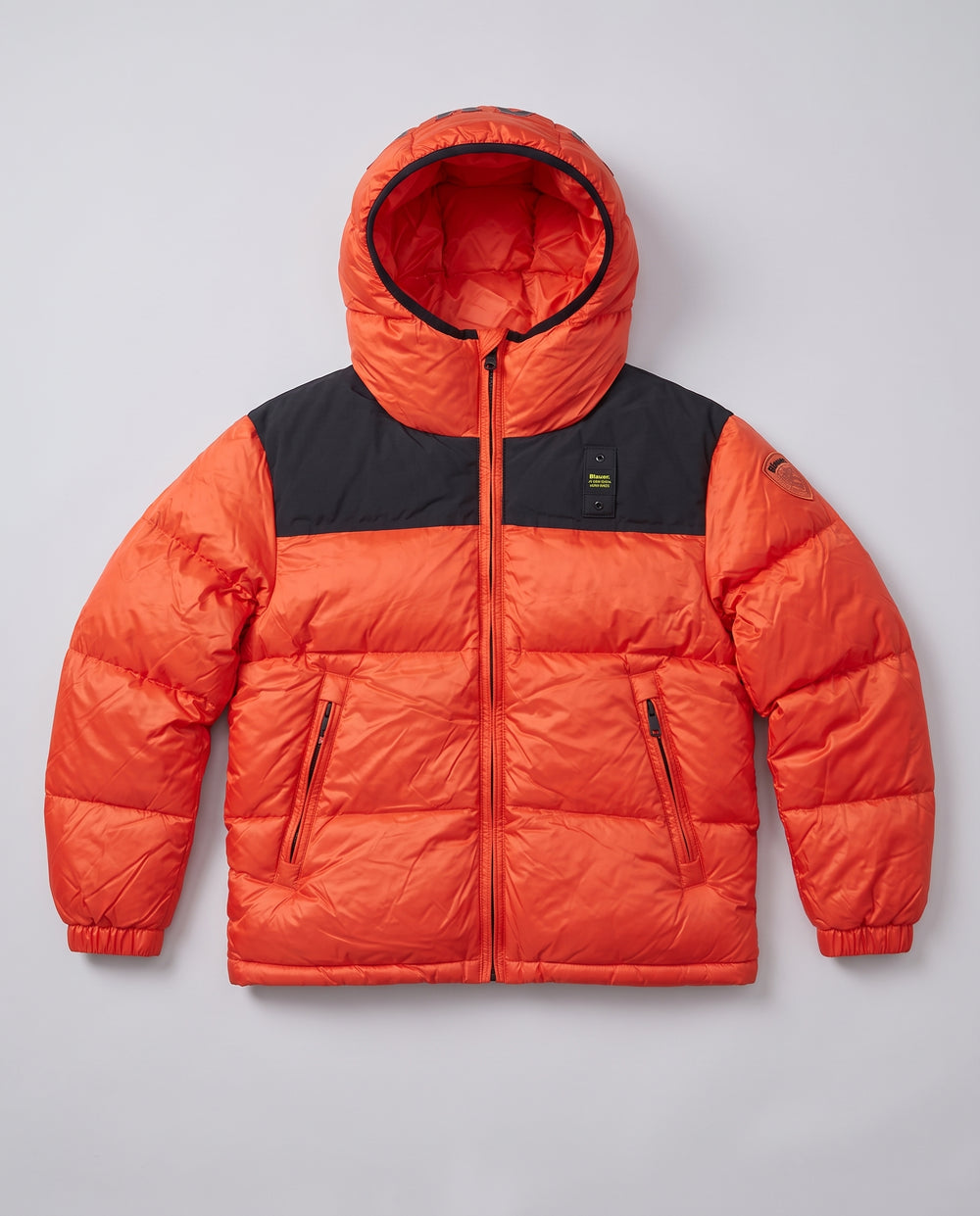Piumino Blauer Kids arancio e nero da bambino 8 anni – fronte