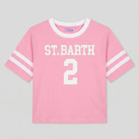 T Shirt Crop Donna Rosa Logo College | MC2 Saint Barth Mc2 Saint Barth