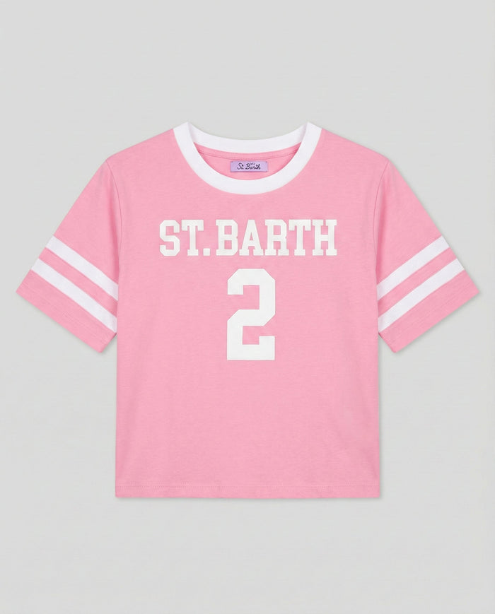 T Shirt Crop Donna Rosa ST. BARTH 2 | MC2 Saint Barth Mc2 Saint Barth