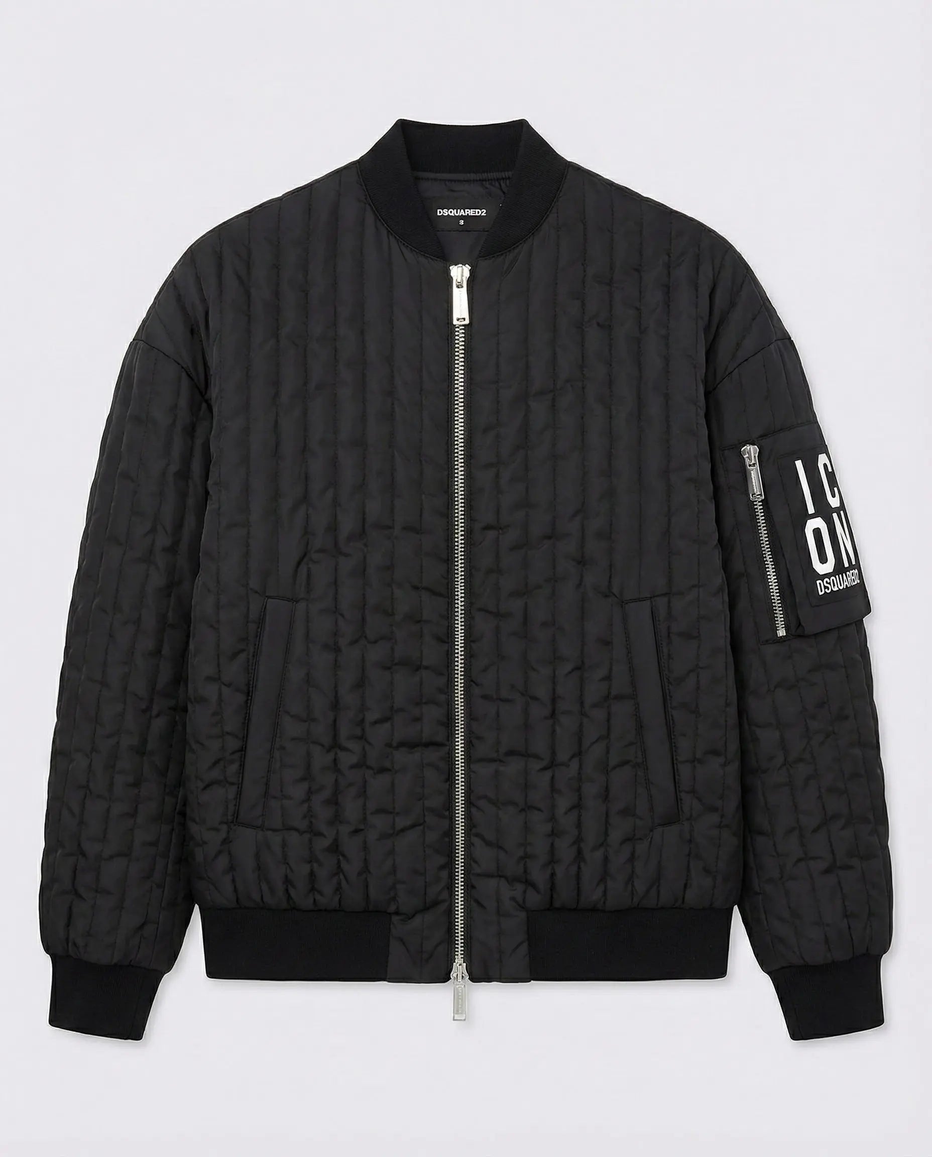 Giubbotto Dsquared2 | Modello Bomber con Zip | Nero | Logo Icon Dsquared2
