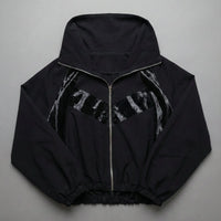 Felpa Donna Zippata Collo Alto In Tela | Gaelle Paris Gaelle Paris