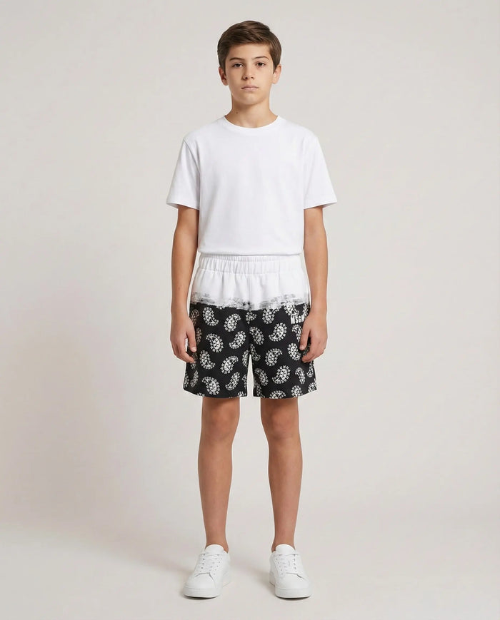 Pantaloncini Msgm | Unisex | Bandana | Bianco e Nero | Outlet MSGM