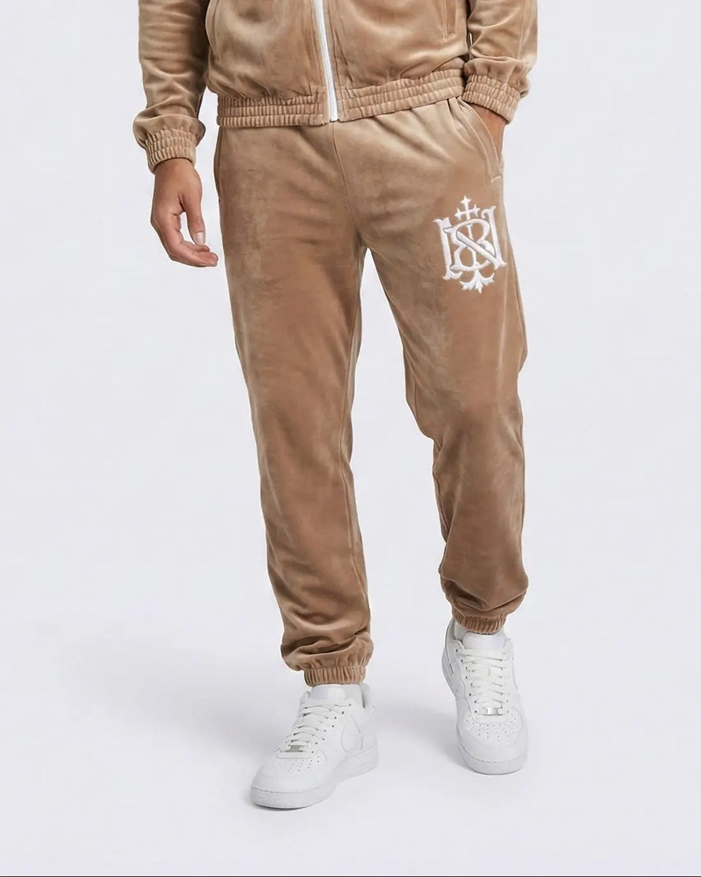 But Not | Pantaloni Uomo In Ciniglia | Logo Ricamo | Beige But Not
