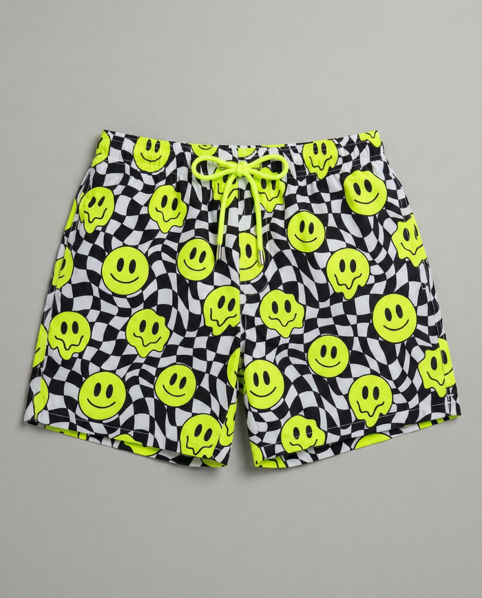 Costume a Scacchi Uomo Mc2 Saint Barth | Stampa Smiley Mc2 Saint Barth