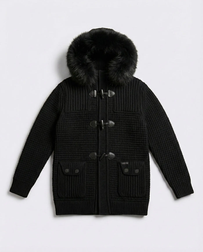 Bark Nero con Pelliccia | Giubbotto Unisex | Uomo Donna Bark