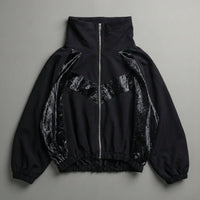 Felpa Donna Zippata Collo Alto In Tela | Gaelle Paris Gaelle Paris