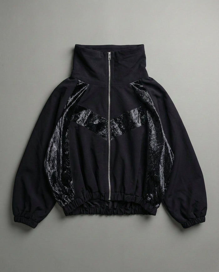 Felpa Donna Zippata Collo Alto In Tela | Gaelle Paris Gaelle Paris