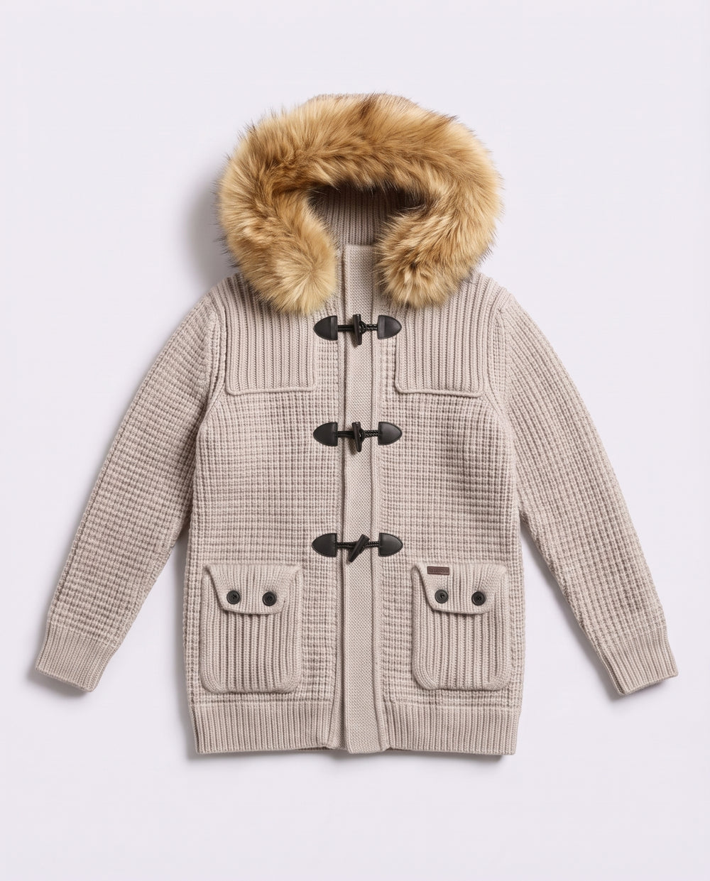 Bark Sabbia con Pelliccia uomo donna taglie L XL - giubbotto montgomery Bark beige con pelliccia 8001 originale outlet