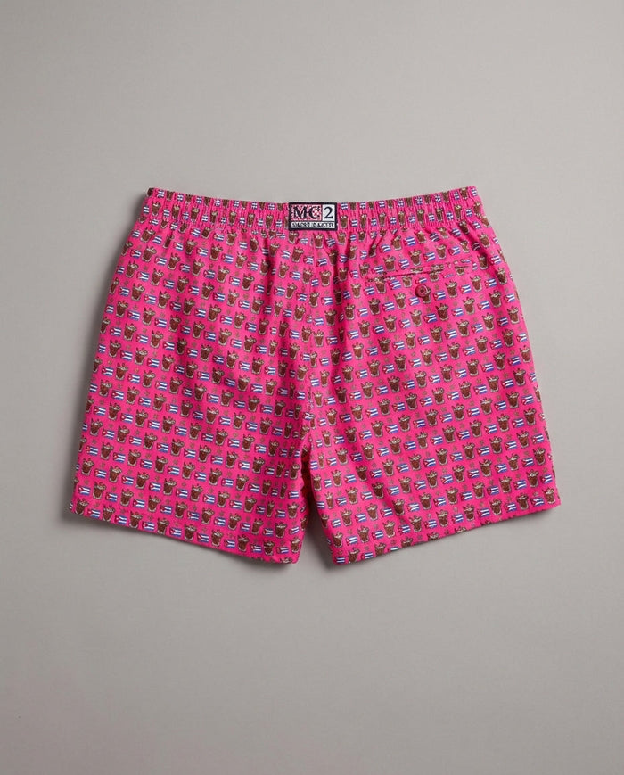 Costume Fucsia Uomo Mc2 Saint Barth | Stampa Cuba Mc2 Saint Barth