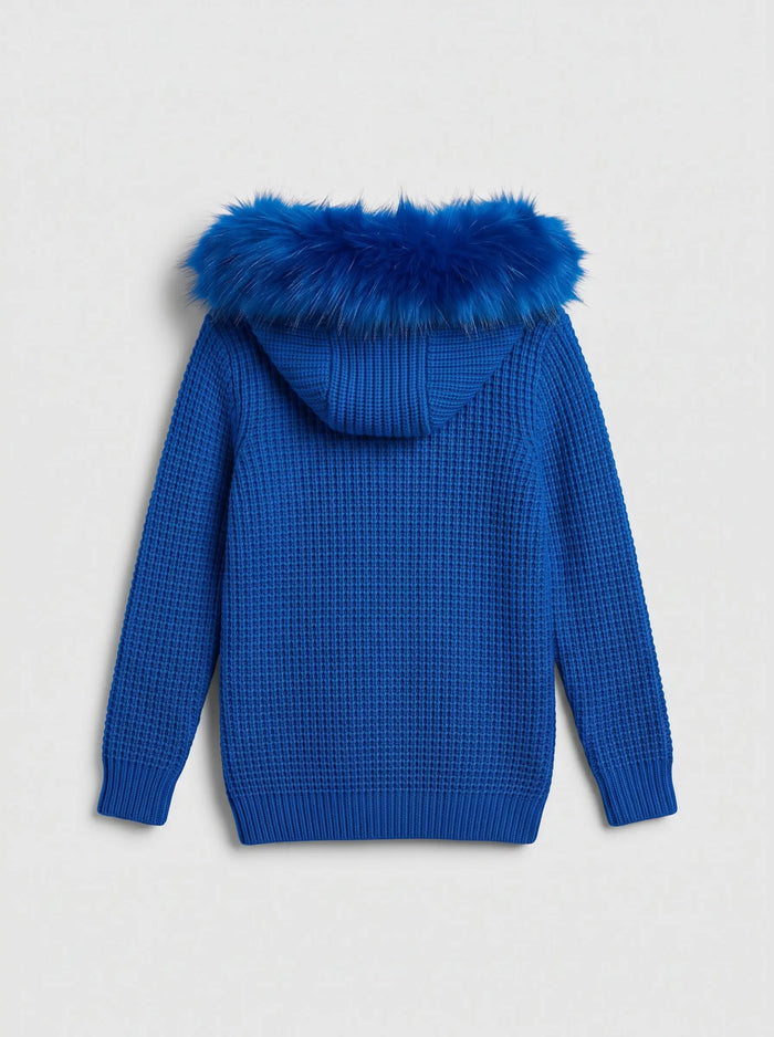 Bark Blu Elettrico con Pelliccia | Giubbotto Unisex | Uomo Donna Bark