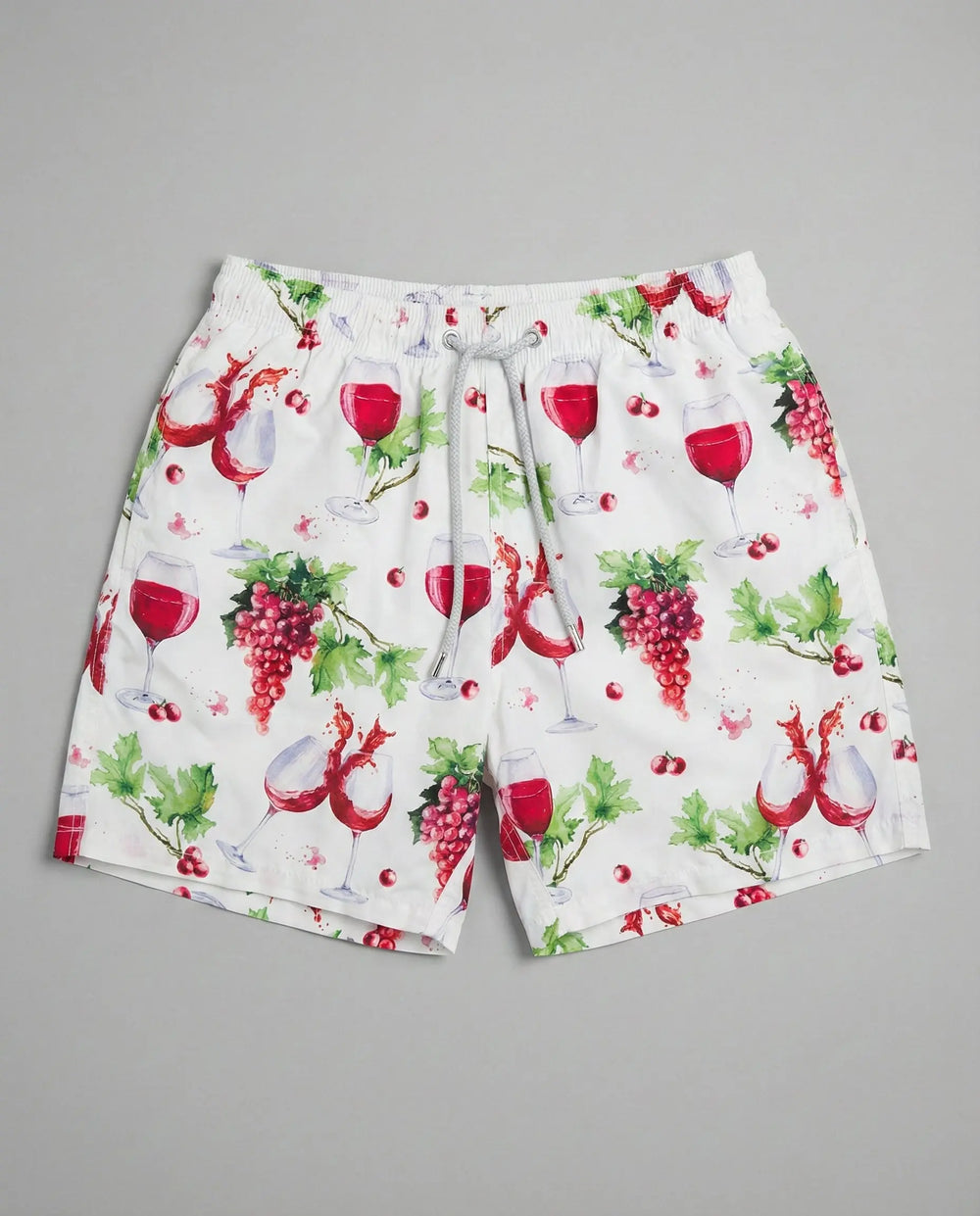 Costume Uomo Lighting 70 Bianco MC2 Saint Barth | Stampa Vino Rosso Mc2 Saint Barth