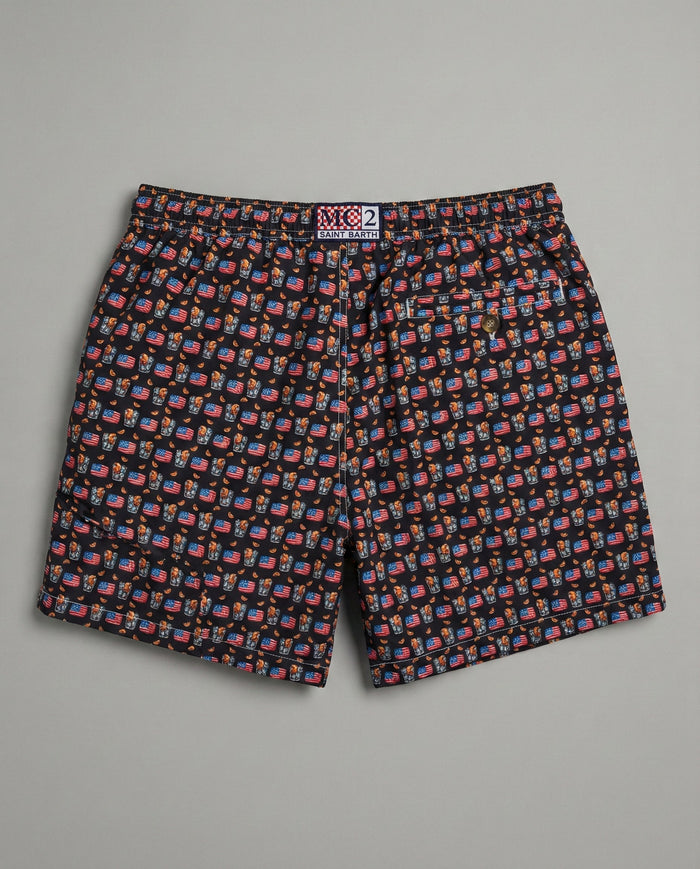 Costume Nero Uomo Mc2 Saint Barth | Stampa USA Mc2 Saint Barth