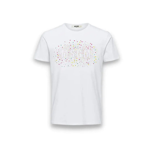 T-SHIRT LOGO MSGM STRASS (8746392060244) (9670023577927)