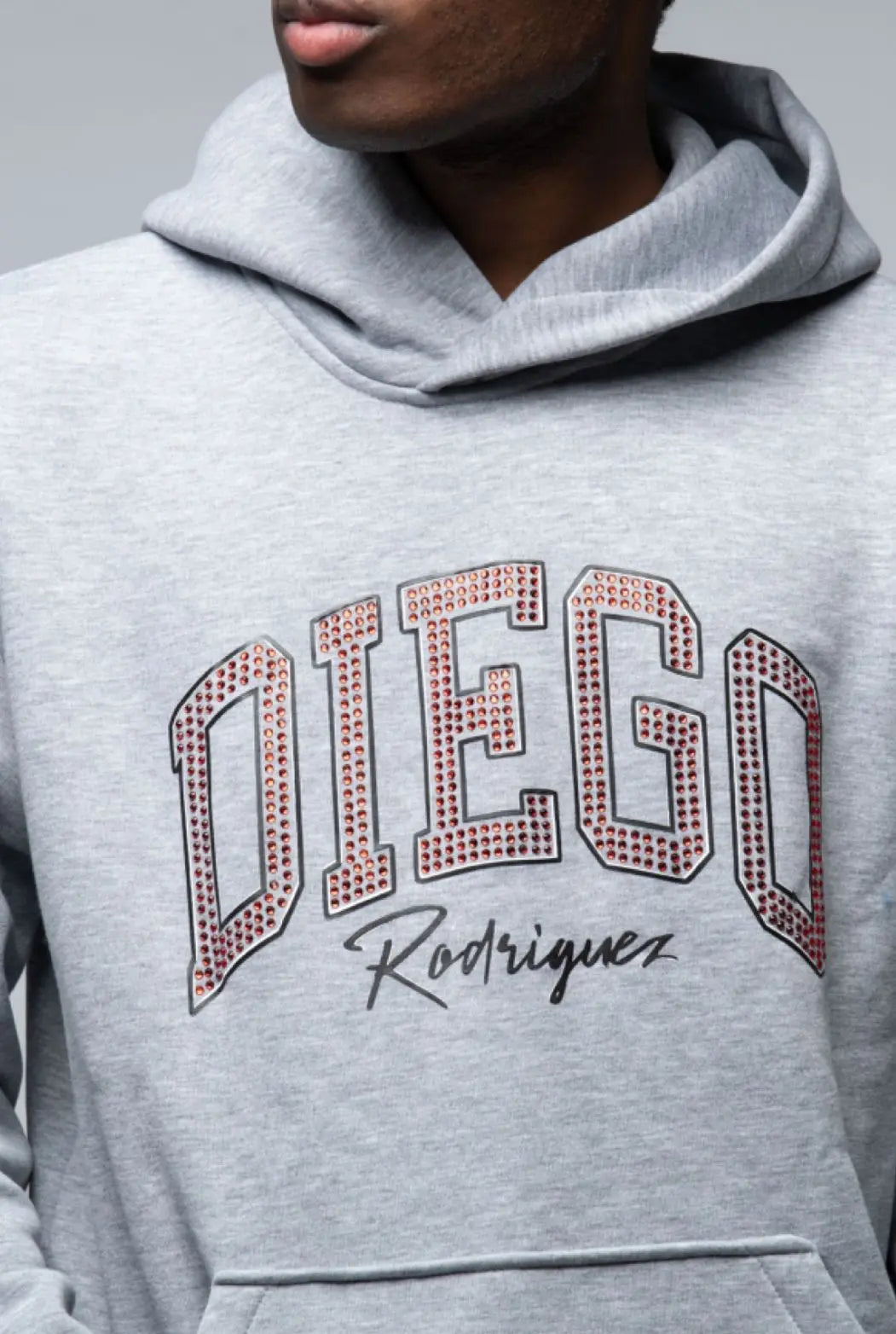 Felpa Diego Rodriguez Uomo | Logo Diamanti | Grigio Diego Rodriguez