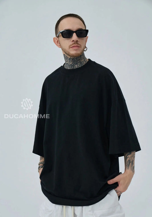 t-shirt oversize nero duca homme