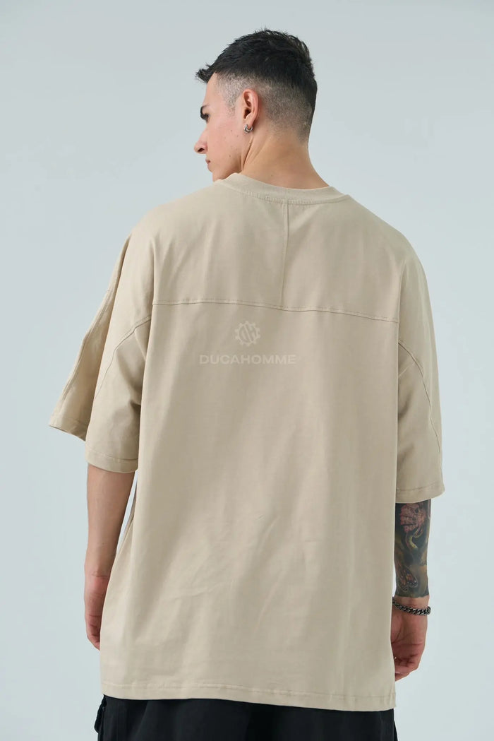 T Shirt Duca Homme Uomo | Maxi Oversize | Beige Duca Homme