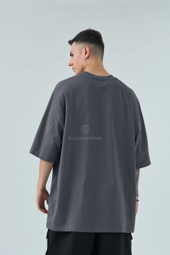 T Shirt Duca Homme Uomo | Maxi Oversize | Grigio Fumo Duca Homme