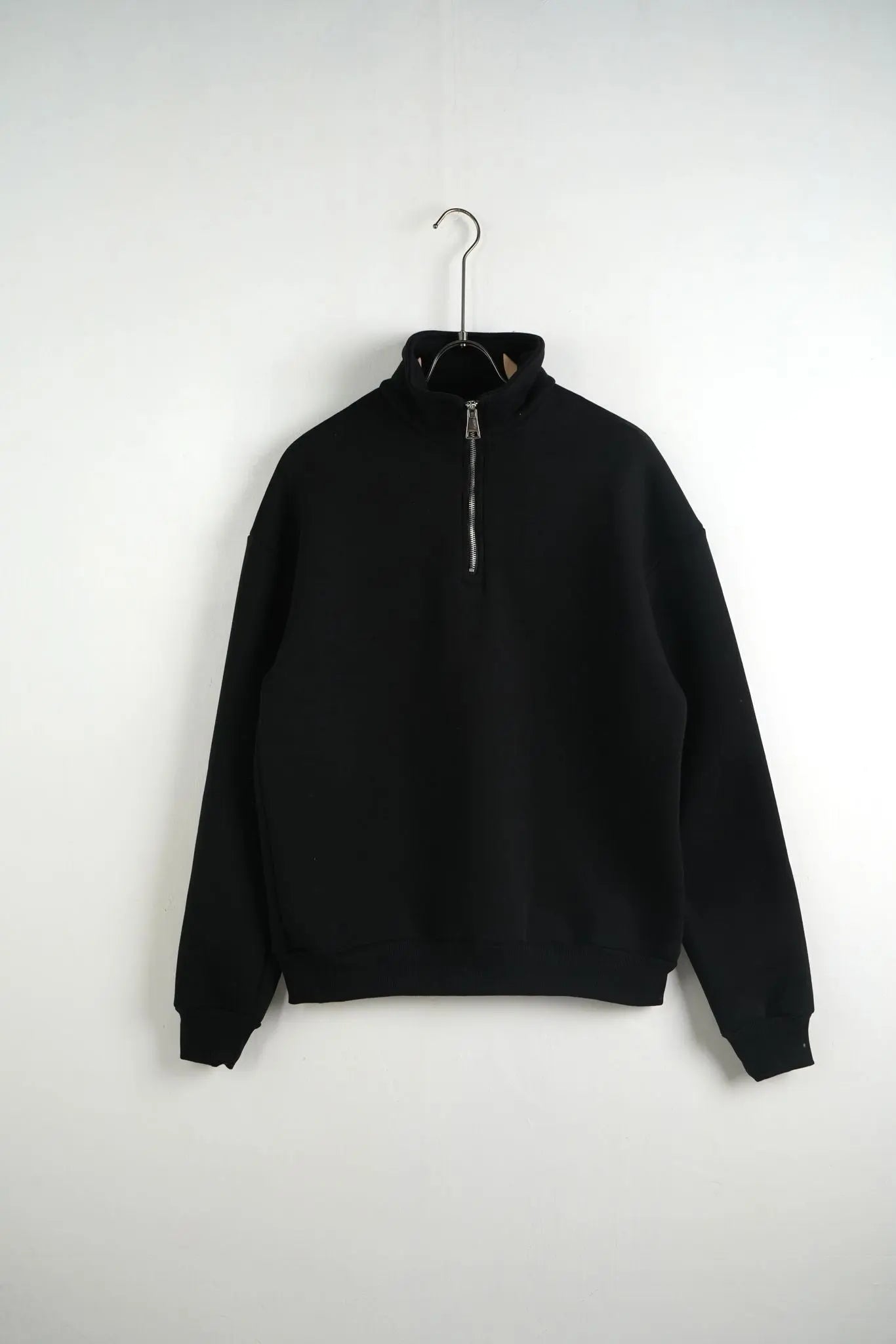 Felpa Duca Homme Uomo | Oversize | Mezza Zip Collo Alto | Nero Duca Homme