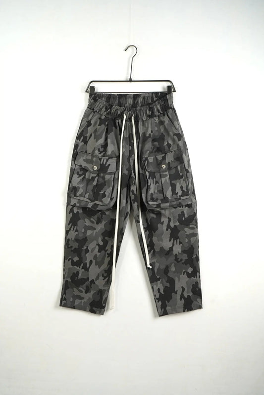Pantaloni Cargo Duca Homme Uomo | Oversize | Mimetica | Grigio Nero Duca Homme