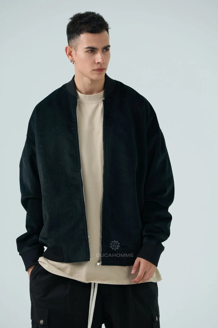 Bomber Duca Homme Uomo | Oversize | Jeans Denim | Nero Lavato Duca Homme