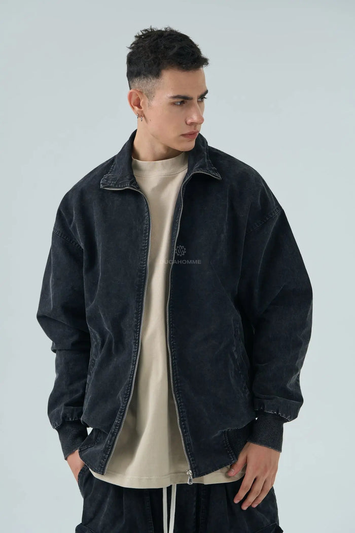 Bomber Duca Homme Uomo | Oversize | Jeans Denim | Nero Lavato Duca Homme