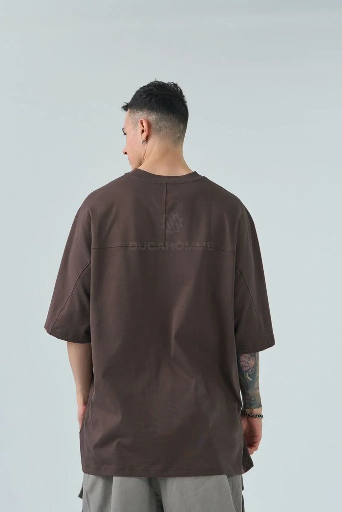 T Shirt Duca Homme Uomo | Maxi Oversize | Marrone Duca Homme