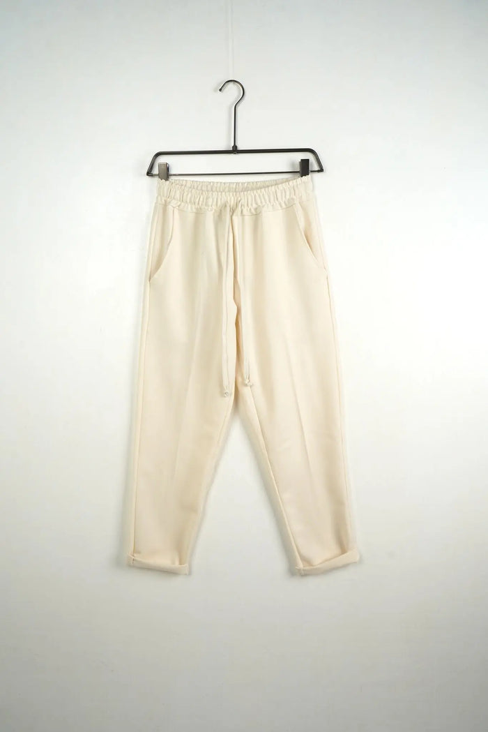 Pantalaccio Duca Homme Uomo | Elegante | Elastico in Vita | Panna Duca Homme