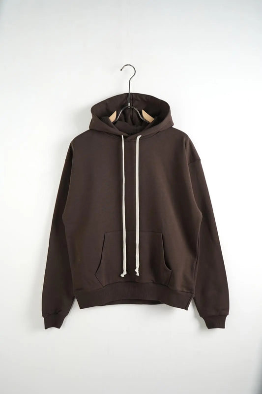 Felpa Duca Homme Uomo | Oversize con Cappuccio e Lacci | Marrone Scuro Duca Homme