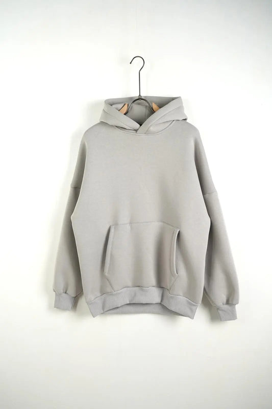 Felpa Duca Homme Uomo | Oversize con Cappuccio | Grigio Duca Homme